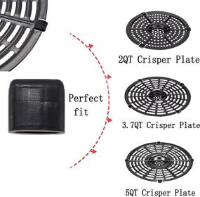 img 1 attached to Enhance Air Fryer Performance with 8 Pcs Air Fryer Rubber Tips - Perfect Replacement 🔧 Bumpers for 2QT, 3.7QT, and 5QT Air Fryers - Silicone Rubbers for Crisper Plate and Grill Pan