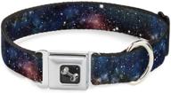 🌌 seo-optimized buckle-down space dust collage dog collar with seatbelt buckle logo