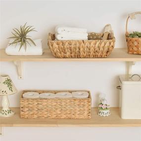 img 3 attached to 🚽 Hyacinth Rattique Bathroom Storage Solution by StorageWorks