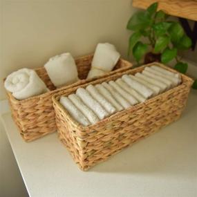 img 2 attached to 🚽 Hyacinth Rattique Bathroom Storage Solution by StorageWorks