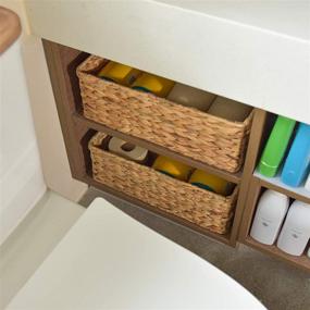 img 1 attached to 🚽 Hyacinth Rattique Bathroom Storage Solution by StorageWorks