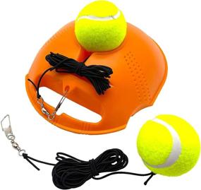 img 4 attached to 🎾 TaktZeit Tennis Trainer: Self Training Rebound Baseboard for Tennis Practice with 2 String Balls