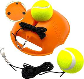 img 3 attached to 🎾 TaktZeit Tennis Trainer: Self Training Rebound Baseboard for Tennis Practice with 2 String Balls