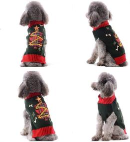 img 2 attached to 🎄 NACOCO Dog/Cat Christmas Sweater – Warm Winter Turtleneck Sweaters with Festive Christmas Tree Design