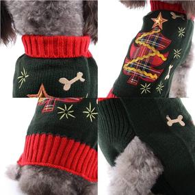 img 1 attached to 🎄 NACOCO Dog/Cat Christmas Sweater – Warm Winter Turtleneck Sweaters with Festive Christmas Tree Design