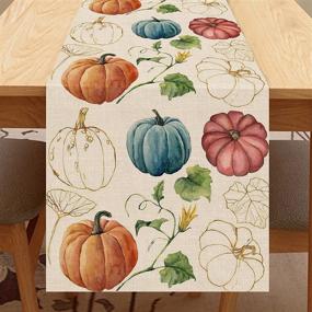 img 4 attached to Captivating Seliem Thanksgiving Watercolor Farmhouse 🎃 Decorations: Embrace the Essence of Harvest Joy!