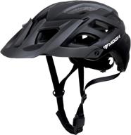 🚴 moon lightweight cycling helmet - ideal for men & women, mountain & road biking, microshell design, oversized visor & magnet buckle, 250-280g - hb3-7 logo