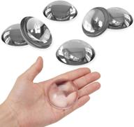 🛡️ neptten door stopper wall protector - 6 pack silicone guards for refrigerator doors & knobs. reusable, clear door knob wall shield with self adhesive bumper. rubber stopper for ultimate protection. logo