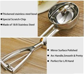 img 2 attached to 🍦 Saebye Cookie Scoop Set - 3 Piece Ice Cream Scoop Set for Baking - Includes Large, Medium, and Small Sizes - High-Quality 18/8 Stainless Steel - Enhanced Polishing