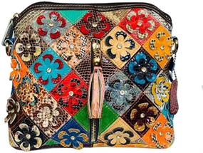 img 4 attached to 👜 Multicolor Crossbody Patchwork Women's Handbags & Wallets - Segater Shoulder Bags