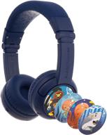 🎧 onanoff buddyphones play+ kids headphones: bluetooth, volume-limiting, 20-hours battery, studymode, deep blue logo