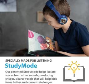 img 2 attached to 🎧 ONANOFF BuddyPhones Play+ Kids Headphones: Bluetooth, Volume-Limiting, 20-Hours Battery, StudyMode, Deep Blue