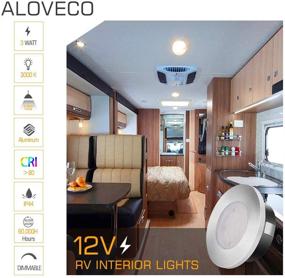 img 3 attached to 12V Dimmable LED RV Lights - Waterproof Interior Ceiling Lights for Motorhome, Sailboat, Yacht | ALOVECO - Pack of 8