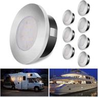 12v dimmable led rv lights - waterproof interior ceiling lights for motorhome, sailboat, yacht | aloveco - pack of 8 logo