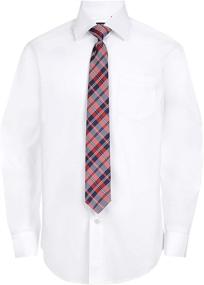 img 2 attached to 👕 Chaps Boys' Long Sleeve Dress Shirt & Matching Tie Combo: Classic Style for Any Occasion!