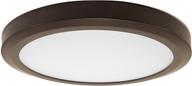 🔦 coramdeo 11 inch led decorative low profile flush mount ceiling fixture, selectable color temperature, energy-efficient 12.5w led provides 75w equivalent brightness, 875 lumens, dimmable, bronze логотип