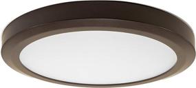 img 4 attached to 🔦 CORAMDEO 11 Inch LED Decorative Low Profile Flush Mount Ceiling Fixture, Selectable Color Temperature, Energy-efficient 12.5W LED Provides 75W Equivalent Brightness, 875 Lumens, Dimmable, Bronze