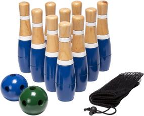 img 4 attached to 🎳 Toddlers Bowling Skittle Set by Hey Play