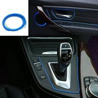 atmomo 5m flexible trim for diy automobile car interior exterior moulding trim decorative line strip (blue) logo