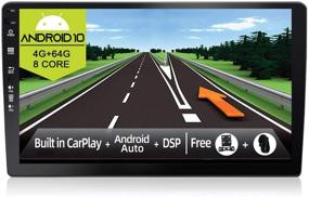 img 4 attached to BXLIYER 10.1 Inch Android 10 Double Din Car Stereo Head Unit with DSP/Carplay/Android Auto - [4G+64G] - Includes LED Backup Camera Microphone - WiFi, Bluetooth5.0, Steering Wheel Controls, Mirrorlink Support