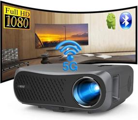 img 4 attached to 📽️ Wifi Bluetooth Movie Projector: Full HD Wireless Projector with Android, LCD LED Native 1080P for Home Theater Indoor/Outdoor 4D Keystone/Zoom, Screen Mirroring for Smartphone Laptop DVD Player TV Stick PS5