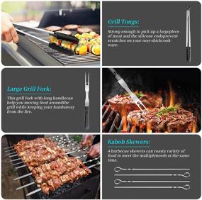 img 1 attached to 🔥 38-Piece Outdoor Griddle Accessories Set for Blackstone and Camp Chef Grills by Klvied - Professional Flat Top Grill Tools with Spatula, Scraper, Bottle, Egg Ring, and Carry Bag