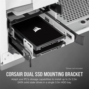 img 3 attached to Corsair Dual SSD Mounting Bracket: Effortlessly 📁 Install and Showcase Multiple SSDs in Sleek White Design