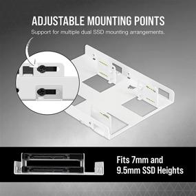 img 2 attached to Corsair Dual SSD Mounting Bracket: Effortlessly 📁 Install and Showcase Multiple SSDs in Sleek White Design