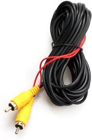 img 2 attached to 📷 DALLUX 10M RCA Video Cable for Car Backup Camera - Rear View Parking Camera Cable with Detection Wire