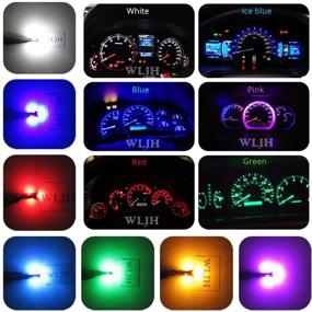 img 1 attached to 🔵 WLJH 6 Pack Ледяно-голубые лампы t5 3030 SMD - эффективная замена для автомобильных внутренних светильников купола и плафона