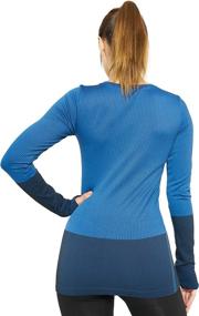 img 1 attached to 🏃 Women's Dry Fit Running T-Shirts with Thumbholes - Long Sleeve Compression Thermal Workout Tops