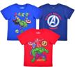 marvel avengers short sleeve superhero boys' clothing logo