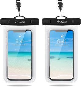 img 4 attached to 📱 ProCase Waterproof Phone Pouch 2 Pack, Universal Cellphone Underwater Case Dry Bag for iPhone 13 Pro Max 13 Mini 12 Pro Max 11 Pro Xs XR X 8 7 6S, Galaxy S20 S10 Pixel up to 7&#34; - Clear