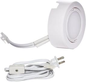 img 2 attached to 💡 Nadair UNPL201-3K-3WH Wired LED Puck Lights (x3) - Plug-In Surface/Flush Mount, Easy Install, Daisy Chain, 3-pack 3000K Warm White