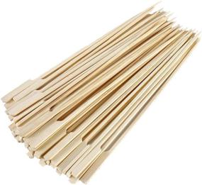 img 4 attached to 🔪 Gmark 8-inch Bamboo Paddle Skewers - 100 Count Bag | Kabob Skewers for BBQ, Outdoor Grilling and More - GM1076