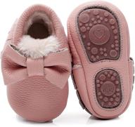 👞 bebila baby moccasins: warm fur-fleece lined leather shoes for boys and girls - ideal for autumn and winter with non-slip rubber sole logo