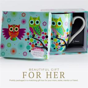 img 2 attached to Inspirational Ceramic Coffee Mug for Women, Mom, Friends, and Owl 🦉 Lovers - Divinity Boutique Owl Mug with Scripture, Colorful Design, and Dishwasher Safe