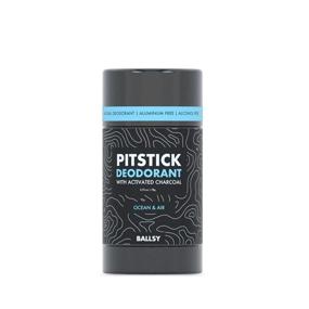img 4 attached to 🌿 Ballsy Pitstick: Activated Charcoal Natural Deodorant for Men - Aluminum-free with Charcoal & Plant-based Extracts, Cruelty & Baking Soda-Free Odor Protection, 2.75 oz