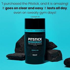 img 2 attached to 🌿 Ballsy Pitstick: Activated Charcoal Natural Deodorant for Men - Aluminum-free with Charcoal & Plant-based Extracts, Cruelty & Baking Soda-Free Odor Protection, 2.75 oz