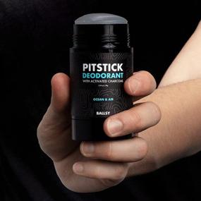 img 1 attached to 🌿 Ballsy Pitstick: Activated Charcoal Natural Deodorant for Men - Aluminum-free with Charcoal & Plant-based Extracts, Cruelty & Baking Soda-Free Odor Protection, 2.75 oz