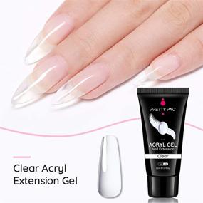 img 3 attached to 💅 Salon Quality Clear Poly Nail Gel Thickening Solution: Acrylic Extension Gel Builder for Transparent Nail Art Design. Long Lasting, All Match for Colors. Achieve High Quality Results At Home.