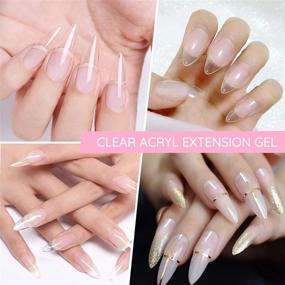 img 1 attached to 💅 Salon Quality Clear Poly Nail Gel Thickening Solution: Acrylic Extension Gel Builder for Transparent Nail Art Design. Long Lasting, All Match for Colors. Achieve High Quality Results At Home.