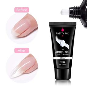 img 2 attached to 💅 Salon Quality Clear Poly Nail Gel Thickening Solution: Acrylic Extension Gel Builder for Transparent Nail Art Design. Long Lasting, All Match for Colors. Achieve High Quality Results At Home.