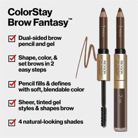 img 3 attached to Revlon Brow Fantasy Pencil and Gel, Brunette [105] 0.051 Oz