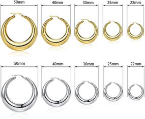 img 1 attached to NAG HC Hypoallergenic Earrings Stainless Lightweight Women Multiple Girls' Jewelry