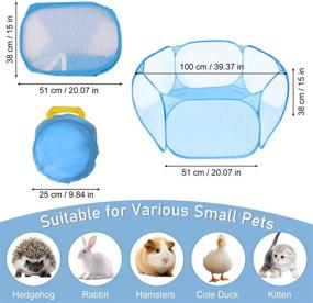 img 1 attached to 🐾 Convenient and Portable PETLOFT Foldable Pet Playpen: Pop-up Fence for Hamsters, Guinea Pigs, Rabbits, Ferrets, and More!