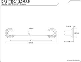 img 2 attached to 🛁 Enhance Bathroom Safety with Kingston Brass DR214307 Milano 30" Decorative Grab Bar, Brushed Brass