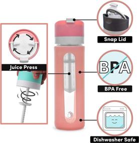 img 3 attached to 🍹 Pressa Bottle Extra Flavor Squeeze System Fruit Infused Glass Water Bottle Infuser BPA Free 24 OZ: Enhance Your Hydration Experience!