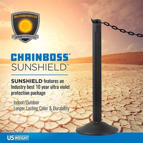 img 3 attached to US Weight (Made in USA) 25ft Black Plastic Safety Chain with SunShield UV Resistant Technology - 2-inch Diameter