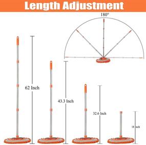 img 3 attached to 🧽 Набор для мытья автомобилей длиной 62 дюйма, автомобильная щётка с длинным стальным стержнем, комплект для детейлинга автомобилей для дома на колёсах, в том числе для домов-автобусов – митенка для автомобильного мытья и набор для чистки (оранжевый).